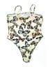 Shein Print Gold One Piece Swimsuit Size 12 - photo 2