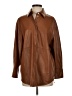 MNG 100% Polyurethane Brown 3/4 Sleeve Button-Down Shirt Size 2 - photo 1