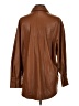 MNG 100% Polyurethane Brown 3/4 Sleeve Button-Down Shirt Size 2 - photo 2