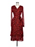 CAbi Animal Print Red Cocktail Dress Size M - photo 1
