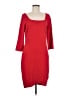 Express Solid Red Casual Dress Size M - photo 1