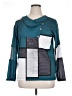 Unbranded Color Block Teal Long Sleeve Blouse Size XL - photo 1