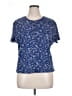 Basic Editions 100% Cotton Blue Short Sleeve Henley Size XL - photo 1