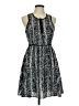 Topshop 100% Polyester Graphic Black Cocktail Dress Size 6 - photo 1