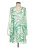BCBGeneration 100% Polyester Tropical Green Casual Dress Size XS - photo 1