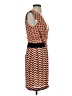 C. Luce 100% Polyester Chevron-herringbone Orange Cocktail Dress Size S - photo 4