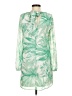 BCBGeneration 100% Polyester Tropical Green Casual Dress Size XS - photo 2