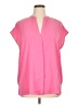 ELOQUII Pink Short Sleeve Blouse Size 14 - photo 1