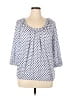 MICHAEL Michael Kors Blue 3/4 Sleeve Blouse Size XL - photo 1