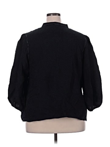 Max Studio 3/4 Sleeve Button-Down Shirt (view 2)
