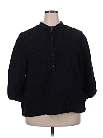 Max Studio 3/4 Sleeve Button-Down Shirt (view 1)