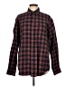 Lands' End Plaid Color Block Burgundy Long Sleeve Button-Down Shirt Size L - photo 1