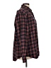 Lands' End Plaid Color Block Burgundy Long Sleeve Button-Down Shirt Size L - photo 4