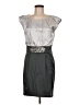 Corey P. Metallic Silver Cocktail Dress Size 8 - photo 1