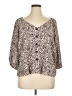 Sanctuary 100% Rayon Animal Print Brown 3/4 Sleeve Blouse Size 1X - photo 1