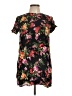 Olivaceous 100% Rayon Floral Black Casual Dress Size L - photo 1