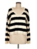 Double Zero Stripes Ivory Pullover Sweater Size M - photo 1