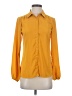 Assorted Brands 100% Polyester Yellow Long Sleeve Blouse Size S - photo 1