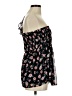 Assorted Brands 100% Polyester Floral Black Sleeveless Top Size M - photo 4