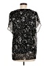 CAbi 100% Polyester Black Short Sleeve Blouse Size M - photo 2
