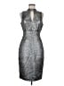 Susana Monaco Metallic Silver Cocktail Dress Size 6 - photo 1