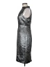Susana Monaco Metallic Silver Cocktail Dress Size 6 - photo 5
