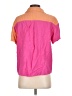 Shein Color Block Orange Short Sleeve Blouse Size 2 - photo 2