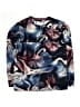 Abercrombie 100% Cotton Print Blue Pullover Sweater Size 11 - 12 - photo 1
