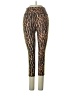 Pam & Gela Animal Print Brown Active Pants Size XS - photo 1