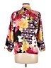 Natori Floral Black 3/4 Sleeve Blouse Size M - photo 2