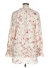 Kaari Blue 100% Polyester Floral Ivory Long Sleeve Blouse Size XL - photo 2