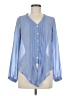Olive and Oak 100% Polyester Blue Long Sleeve Blouse Size M - photo 1