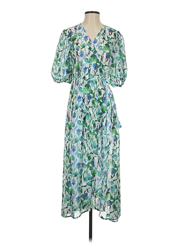 Pre-owned Abbey Glass Casual Dress In Green