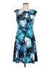 Wisp Tropical Blue Cocktail Dress Size 6 (petite) - photo 1
