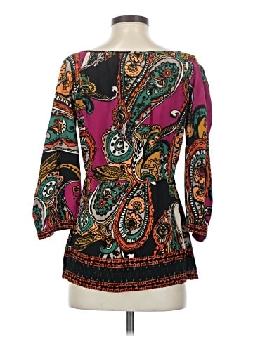 Yoana Baraschi 3/4 Sleeve Silk Top (view 2)