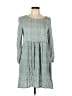 C+D+M Collection Print Teal Casual Dress Size L - photo 1