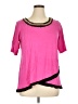 Glitterscape Pink Short Sleeve Top Size 1X - photo 1