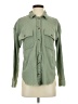 Thread & Supply Houndstooth Green Long Sleeve Button-Down Shirt Size S - photo 1