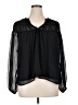 Old Navy 100% Polyester Black Long Sleeve Blouse Size XL - photo 1