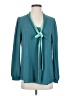 Tinley Road 100% Polyester Teal Long Sleeve Blouse Size XS - photo 1