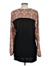 Black Rainn 100% Polyester Brown Long Sleeve Blouse Size M - photo 2