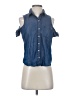 Guess Blue Sleeveless Button-Down Shirt Size XS - photo 1
