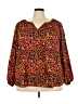 Emily Wonder 100% Polyester Orange Tan 3/4 Sleeve Blouse Size 3X - photo 1