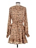 Peach Love 100% Polyester Animal Print Tan Casual Dress Size S - photo 2