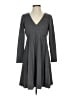 Oleg Cassini Solid Gray Casual Dress Size 2 - photo 1