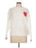 Unbranded 100% Polyester Hearts White Pullover Sweater Size L - photo 1