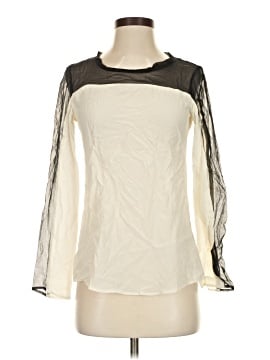 Waverly Grey Long Sleeve Silk Top
