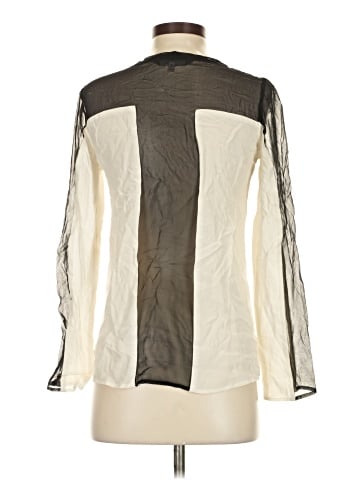 Waverly Grey Long Sleeve Silk Top (view 2)