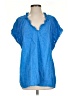 J.Jill 100% Cotton Blue Short Sleeve Blouse Size no size - photo 1