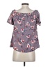 Sweet Wanderer Purple Short Sleeve Blouse Size S - photo 2